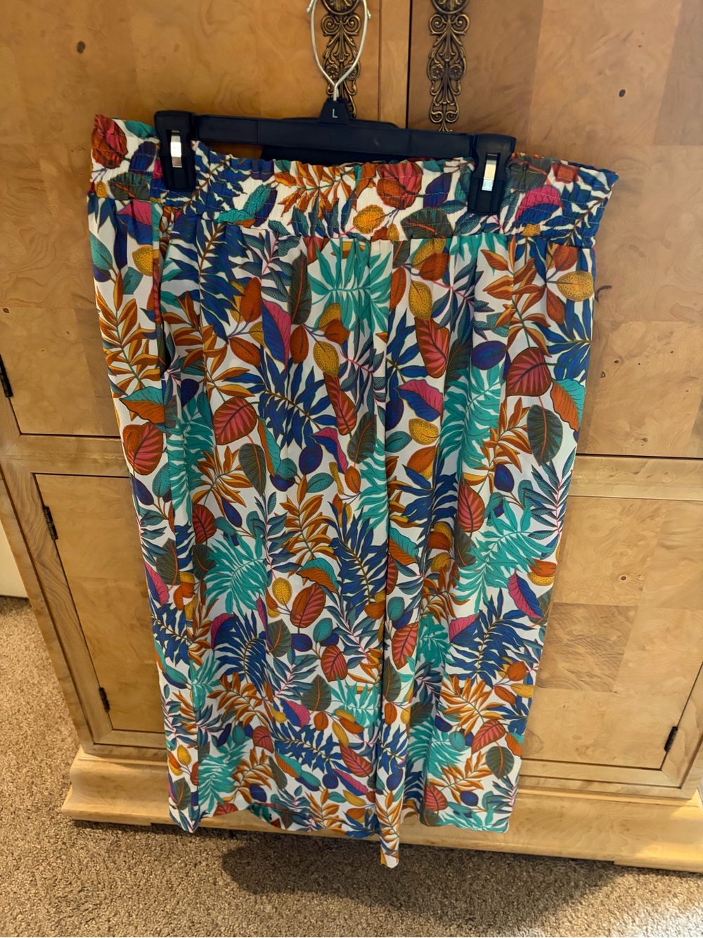 Rose and Olive Women’s Tropical Print Maxi Pants in Multi